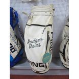 Golf - Rodger Davies White Ping Golf Club Bag, bearing his name.