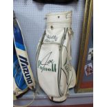 Golf - Hedley Muscroft White Joe Powell Golf Club Bag, bearing his name.