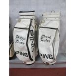 Golf - Mark Foster White Ping Golf Club Bag, bearing his name, another for Duggie Brown, with