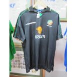 Alan Quinn Republic of Ireland Black Short Sleeve Shirt by Umbro, bearing 'Eircom' logo, no