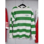 Glasgow Celtic Green & White Hoop Shirt, embroidered 'European Cup Winners 1967'.