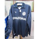 Alan Quinn Sheffield Wednesday Dark Blue Match Shirt by Diadora, 'Quinn and 7' number to back,