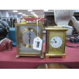 Bayard France Brass Carriage Clock, Avia Quartz mantle clock (2).