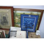 Early XX Century Photographs of a Girl, school photographs, two cricket programmes Derbyshire v.