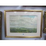 Noel Shepherdson, Corndon Hill watercolour, signed and dated '94, 33 x 51.5cm.