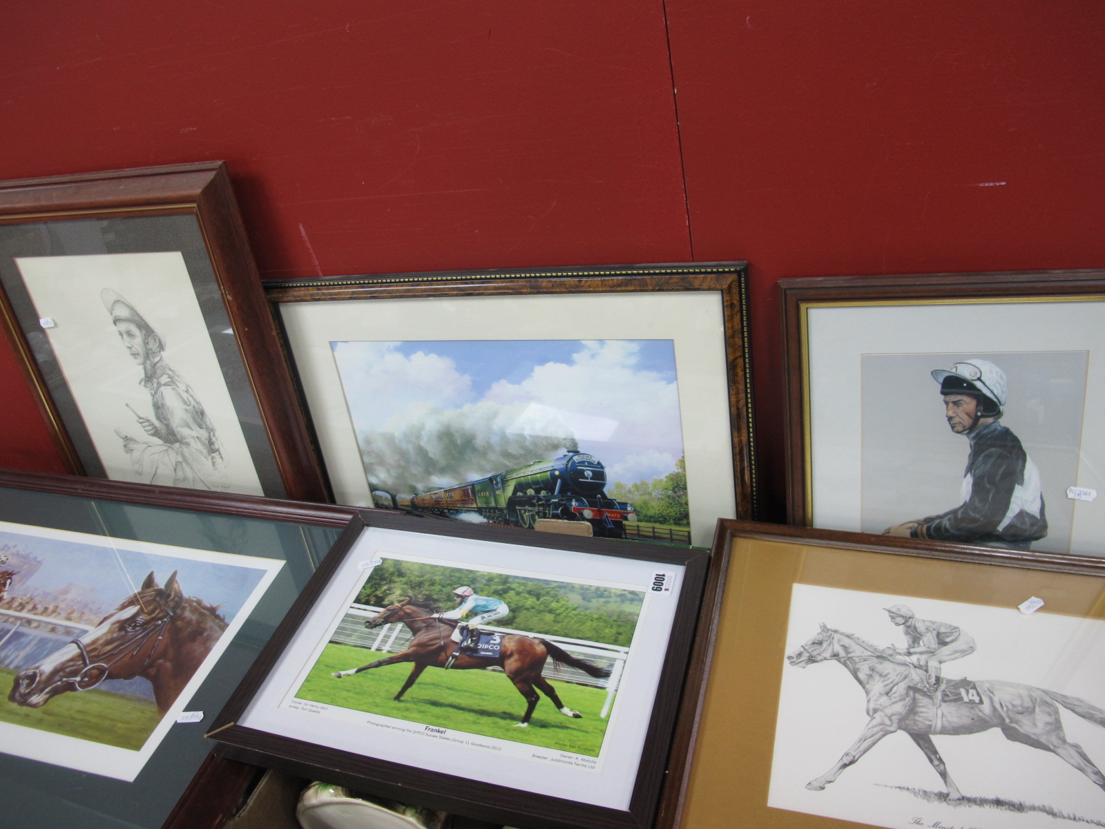 Horse Racing Prints, including Lester Piggott, The Minstrel, Flying Scotsman print (6).