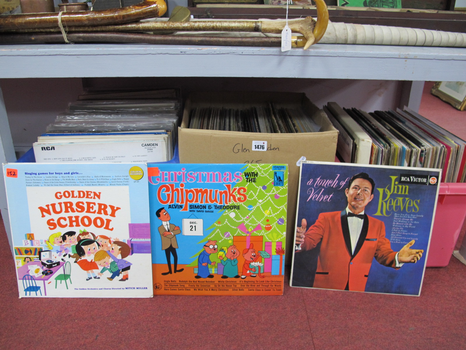 A Large Quantity of LPs, in three boxes, with titles from the 60's, 70's and 80's covering pop,