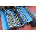 Marples 44 Plane, allen keys, hammer, spanners, other tools in two metal carry cases.