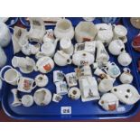 Crested Ware, Arcadian, Goss, Carlton etc, approximately forty pieces.