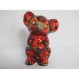 An Anita Harris Cute Koala Bear Figure, gold signed, 15cm high.