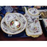 Hammersley 'Lady Patricia' Floral Bell, pair of Royal Albert 'Old Country Roses' trinket dishes,