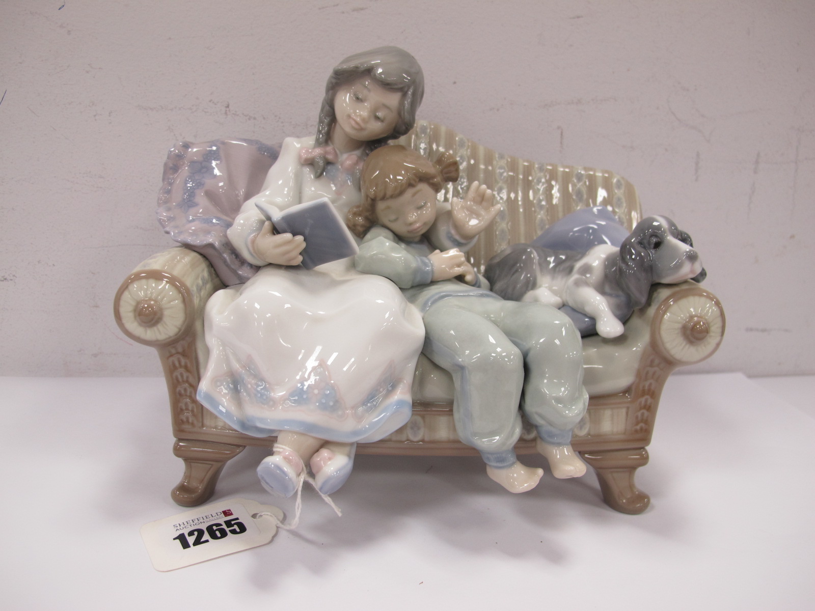 Lladro Pottery Big Sister Figure Group, number 5735.