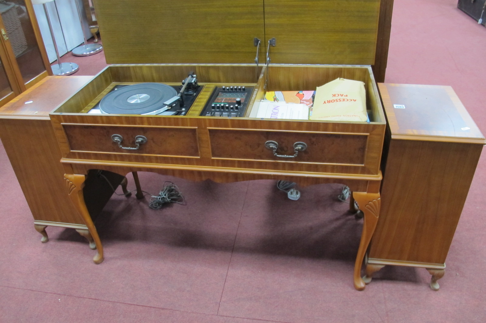 Dynatron 1275A Series Radiogram, having Gerrard SP25 MKIV turntable plus speakers.