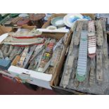 Plastic Model Battleships, freight ships containers etc:- Three Boxes.