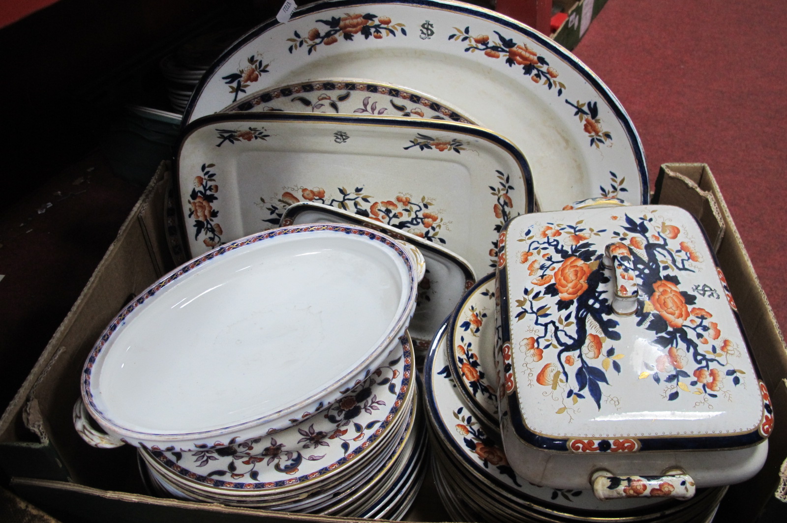 A XIX Century Wedgwood Co 'Indiana' Part Dinner Service, together with one other part dinner