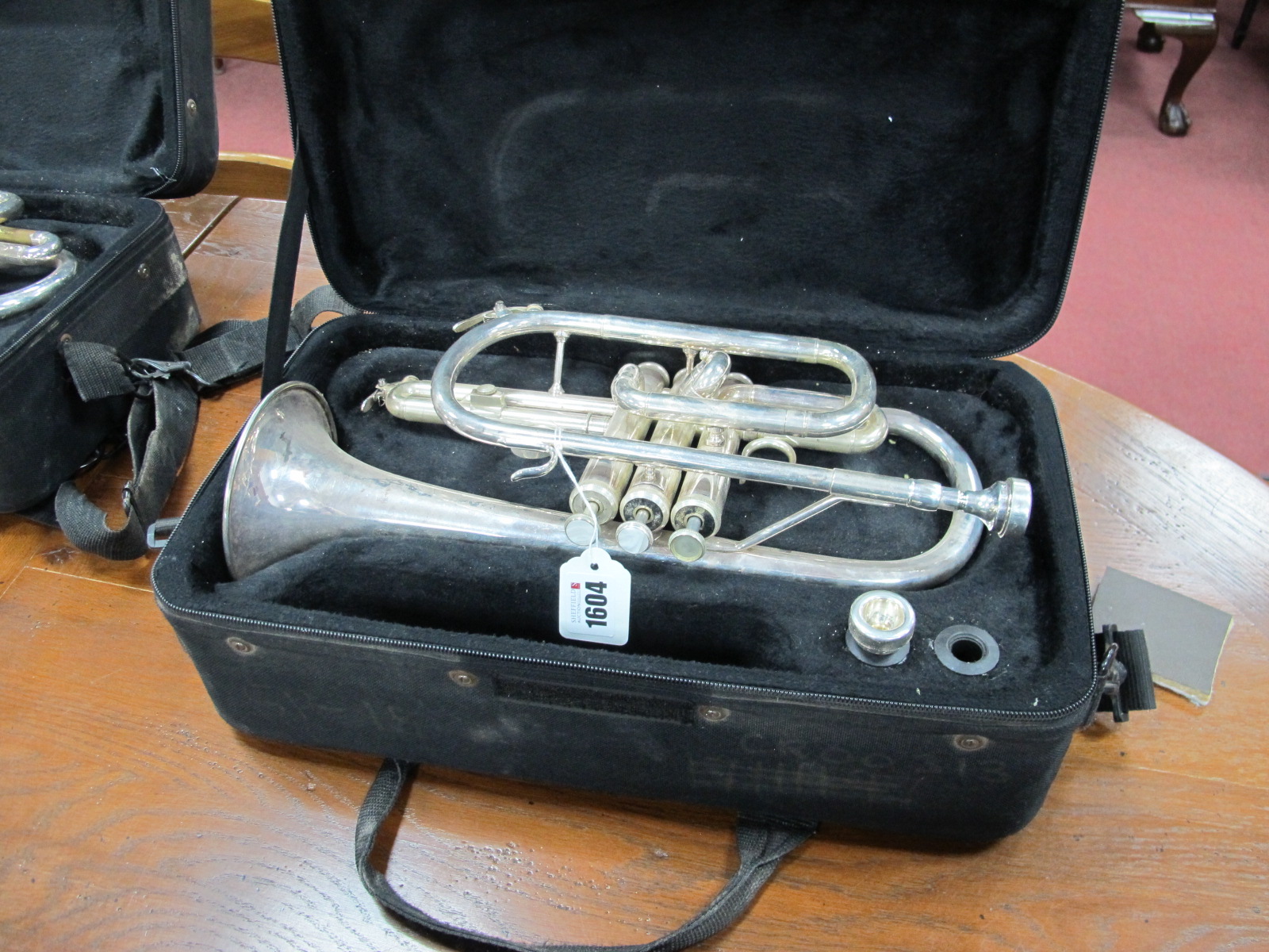 A John Packer JP 171S Silver Plated Cornet, with mouth piece, in John Packer case.