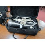 A John Packer JP 171S Silver Plated Cornet, with mouth piece, in John Packer case.