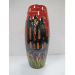 An Anita Harris 'Whitby Abbey by Moonlight' Skittle Vase, gold signed, 25cm high.
