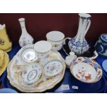 Spode 'Trapnell' Trinkets, 'Shima' bowl, Coalport twin handled bowl, German porcelain ewer, etc:-