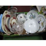 Royal Worcester 'Evesham' and Other Oven to Table Pottery, glassware, various plates:- One Box