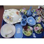 Royal Doulton 'Bunnykins' Hot Serving Dish with Cover, Wedgwood jasperware, floral posies:- One