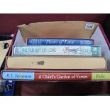 Folio Society; A Small Collection of Books, including The Pursuit of Love, Poems of Love by John