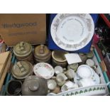 Wedgwood and Other Collectors Plates, Portuguese ceramics, kitchen ware, photograph albums etc:- Two
