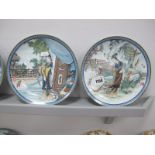 Imperial Jingdezhen Porcelain Plates 1985-1988, featuring Chinese garden scenes. (12).