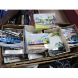 A Collection of Assorted Train Locomotive and Bus Photographs; with hand written details verso.