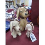 Sylvan Toothache Style Dogs '2455', (20cm high), '3183' and '3093'. (3).