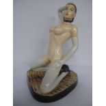 A Peggy Davies Erotic Figurine 'Megan', an artist's original colourway 1/1 by Victoria Bourne, 21.