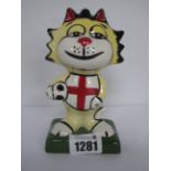 Lorna Bailey - Come On England the Cat, 13cm high.