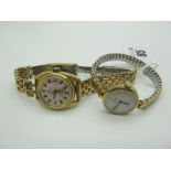 Rotary; A 9ct Gold Cased Ladies Wristwatch, the signed dial with Arabic numerals and seconds