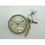 Waltham; A Hallmarked Silver Cased Openface Pocket Watch, the signed dial with black Roman