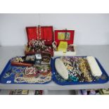 A Mixed Lot of Assorted Costume Bead Necklaces, including crystal, imitation pearl, vintage shell,