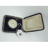 A Chester Hallmarked Silver Cased Openface Pocket Watch, with black Roman numerals and seconds