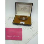 Longines; A 9ct Gold Cased Ladies Wristwatch, the circular signed dial with line markers, centre