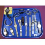 Fossil, Lorus, Citizen, Casio and Other Modern Gent's Wristwatches:- One Tray (16).