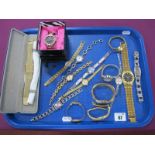 Timex, Accurist, Sekonda, Tissot and Other Modern Ladies Wristwatches:- One Tray. (16).