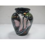 An Anita Harris 'Marine Life - Angel Fish' Ali Baba Vase, gold signed, 12.5cm high.