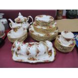 Royal Albert 'Old Country Roses' Tea-Dinner Service, forty five pieces, cup saucers, tea pot, bowls,