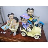 A Collection of Four Betty Boop Figurines, by King Features Syndicate, the tallest 26cm, (two