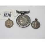 A XIX Century Silver Medal, Great Britain Royal Humane Society, with inscription LATEAT
