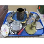 Stamp Machine, Paperweights, Ceramics, etc:- One Tray