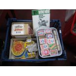 Beer Mats - Stella Artois, Kaiser Beer, Belhaven Brewery, etc, Captain Webb empty matchboxes- One