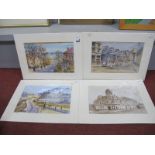 Jaroslaw Glod (Polish Artist), Watercolours of Sheffield, Town Hall, St Paul's Hotel Winter Gardens,