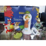 Royal Doulton Christmas Surprise Bunnykins, boy skater Bunnykins and Harry Bunnykins figures,