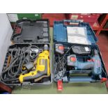 A Bosch GSR 12.2 Professional Drill, De Walt drill, both untested sold for parts only. (2)