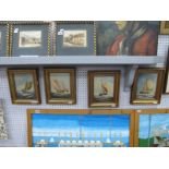 Philip Marchington, Fishing Boats in Choppy Waters, signed lower right, set of four, each