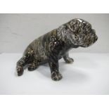 An Anita Harris Model of a Seated Bulldog, gold signed, 13.5cm high, 20cm long.